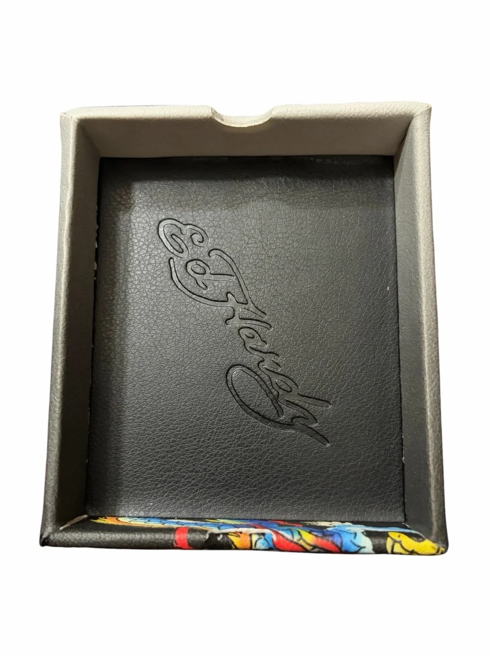Ed Hardy Wallet‎ Black Bifold Eagle Vegan Leather Logo Streetwear vallet case